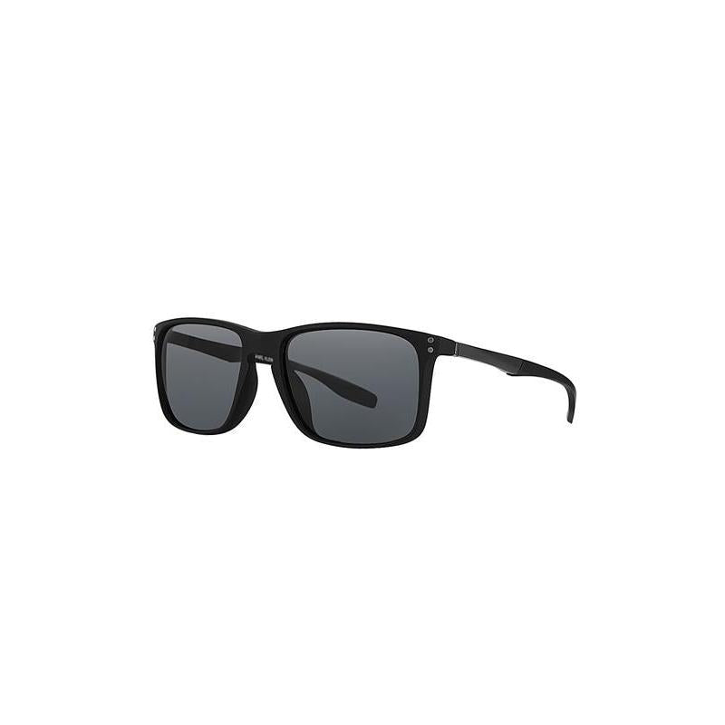 Daniel Klein Men's Matte Black Square Polarized Sunglasses – Smoke Grey Lenses