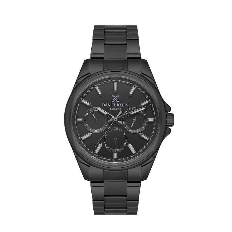 Daniel Klein Multifunction Stainless Steel Black Dial Watch