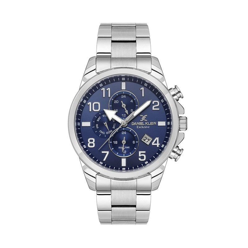 Daniel Klein Multifunction Stainless Steel Blue Dial Watch