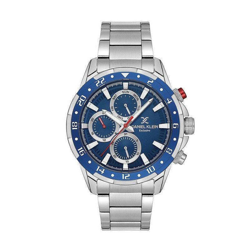 Daniel Klein Multifunction Stainless Steel Blue Dial Watch