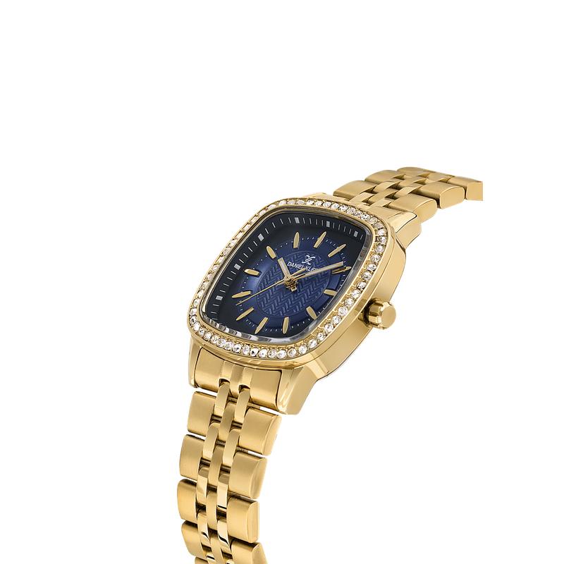 Daniel Klein Premium Gold Tone Blue Dial Analogue Watch