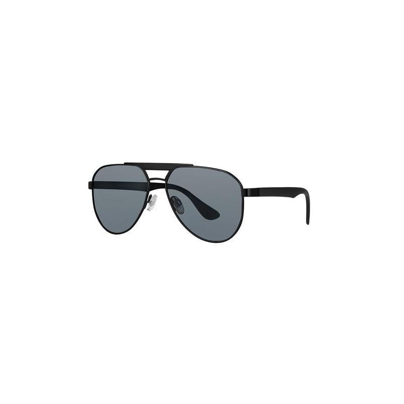 Daniel Klein Unisex All-Black Aviator Sunglasses with Grey Lenses