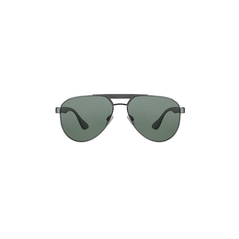 Daniel Klein Unisex Black Aviator Sunglasses with Green Lenses
