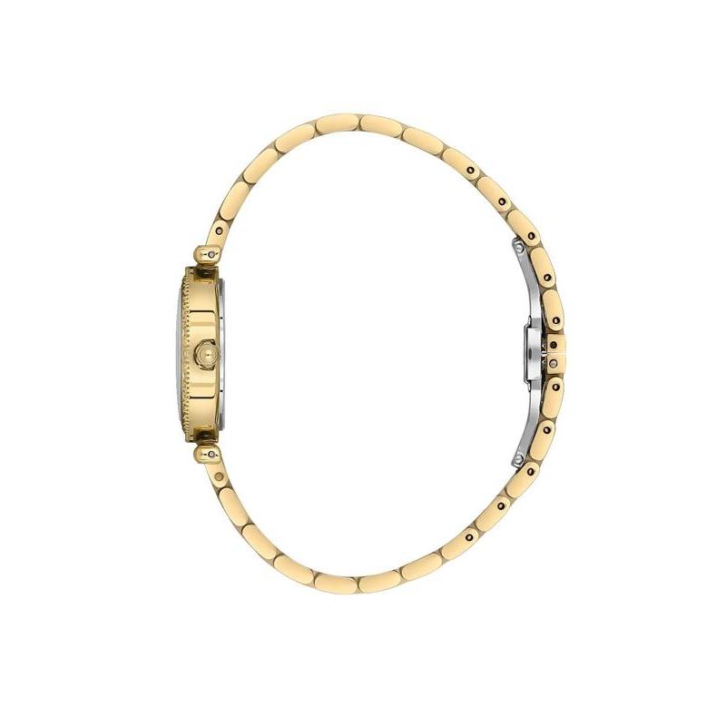 Daniel Klein Women’s Crystal-Set Gold-Tone Bracelet Watch