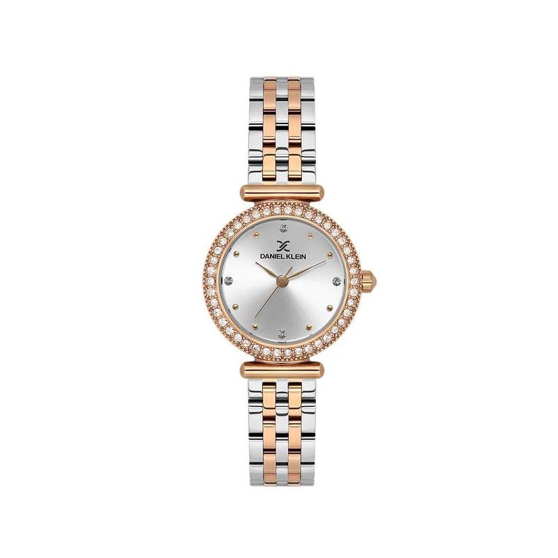 Daniel Klein Women’s Two-Tone Crystal Bezel Bracelet Watch