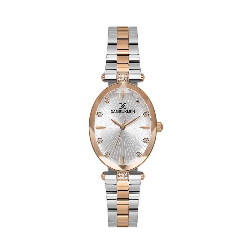 Daniel Klein Women’s Two-Tone Rose Gold & Silver Oval Watch