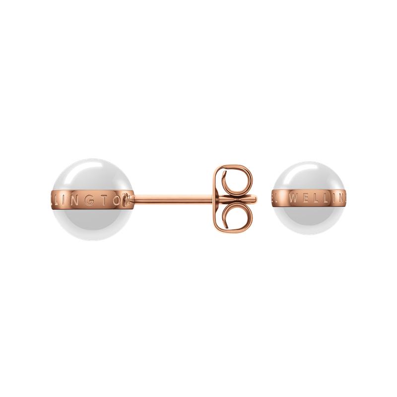 Daniel Wellington Aspiration Earrings Rose Gold White