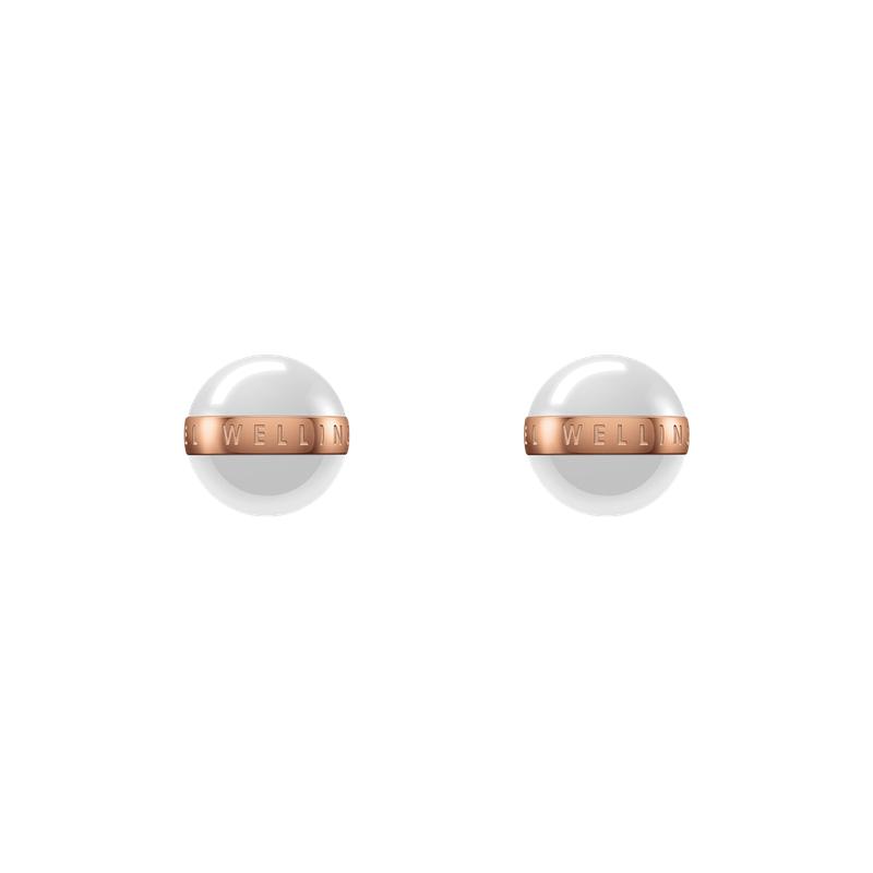 Daniel Wellington Aspiration Earrings Rose Gold White