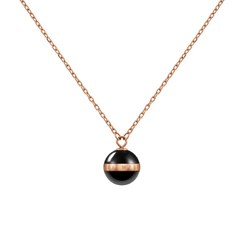 Daniel Wellington Aspiration Necklace Rose Gold Black