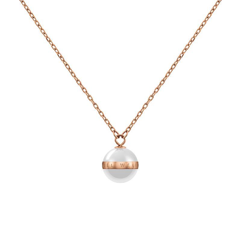 Daniel Wellington Aspiration Necklace Rose Gold White