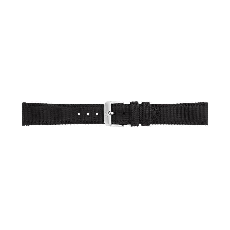 Daniel Wellington Black Canvas Strap Silver 20mm Watch Strap