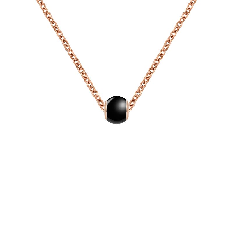 Daniel Wellington Black Orb Charm Rose Gold