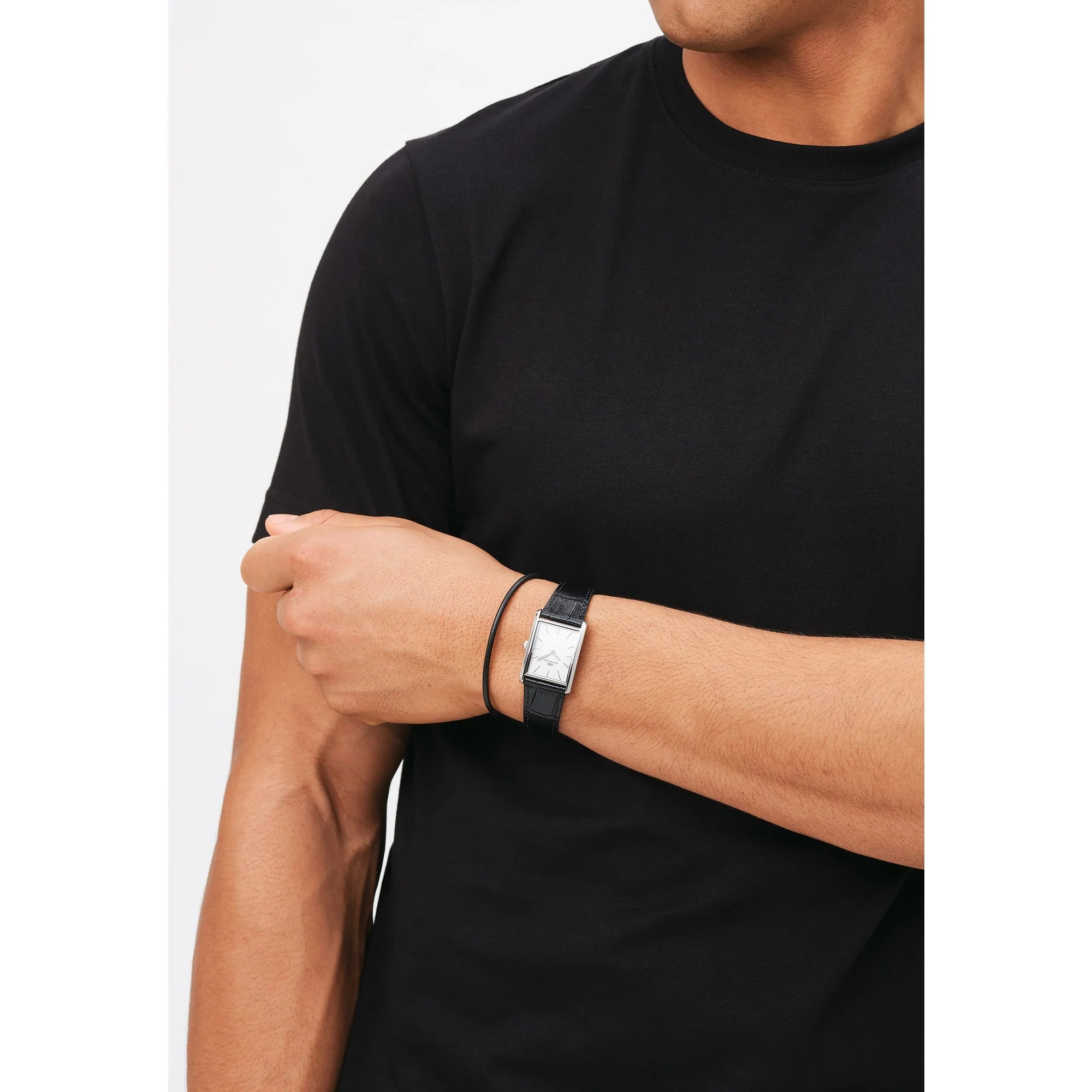 Daniel Wellington Bound Black Crocodile Silver