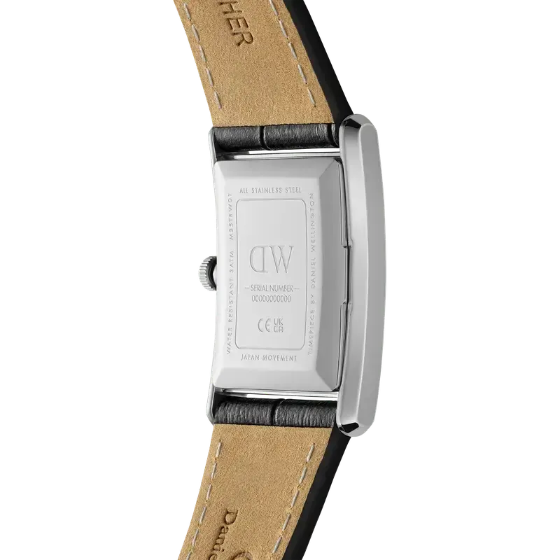 Daniel Wellington Bound Black Crocodile Silver Watch