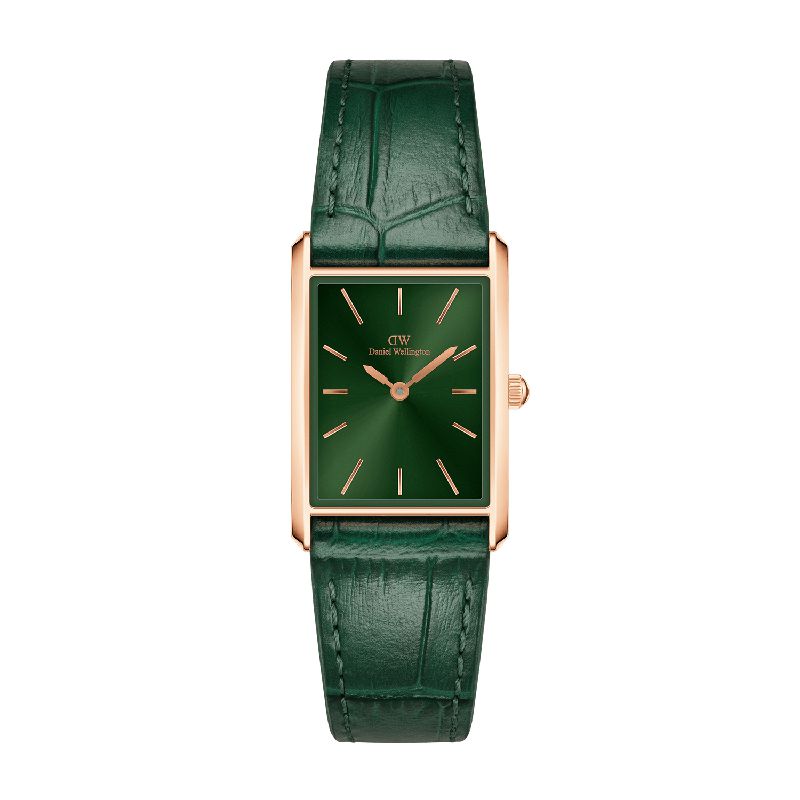 Daniel Wellington Bound Emerald Crocodile Sunray Rose Gold Watch 32x22mm