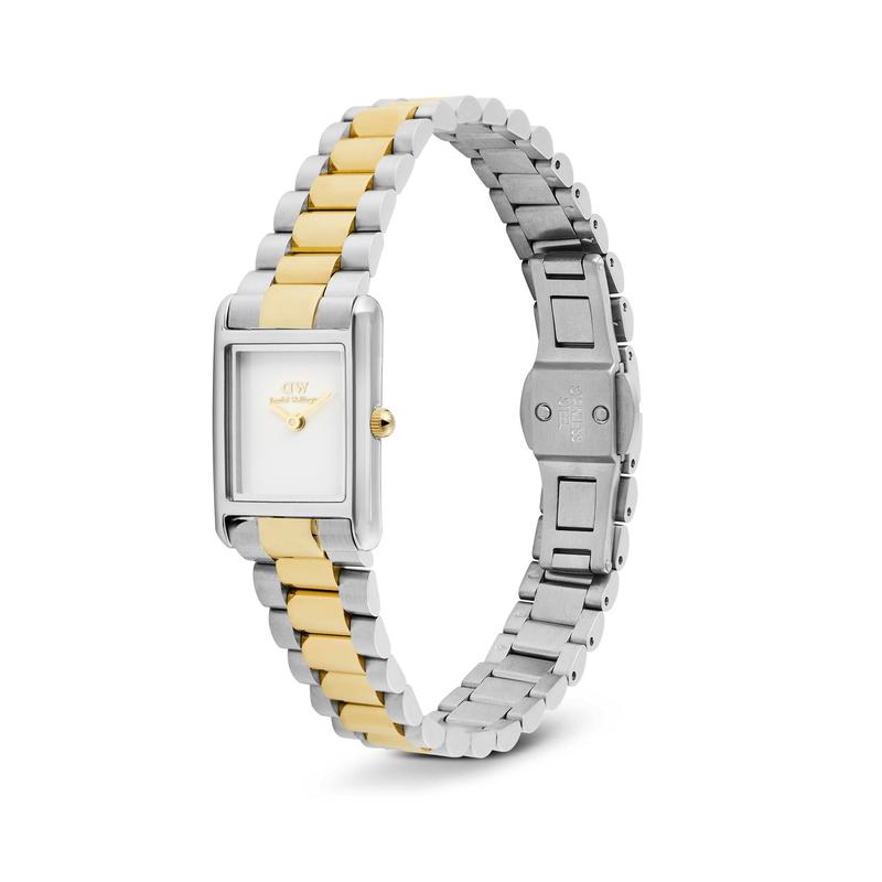 Daniel Wellington Bound Mini 3-Link Two Tone Gold Watch