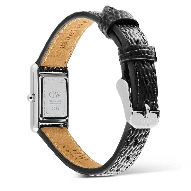 Daniel Wellington Bound Mini Black Lizard Silver Watch
