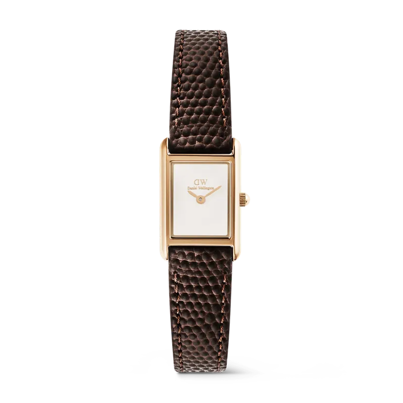 Daniel Wellington Bound Mini Dark Brown Lizard Rose Gold Watch