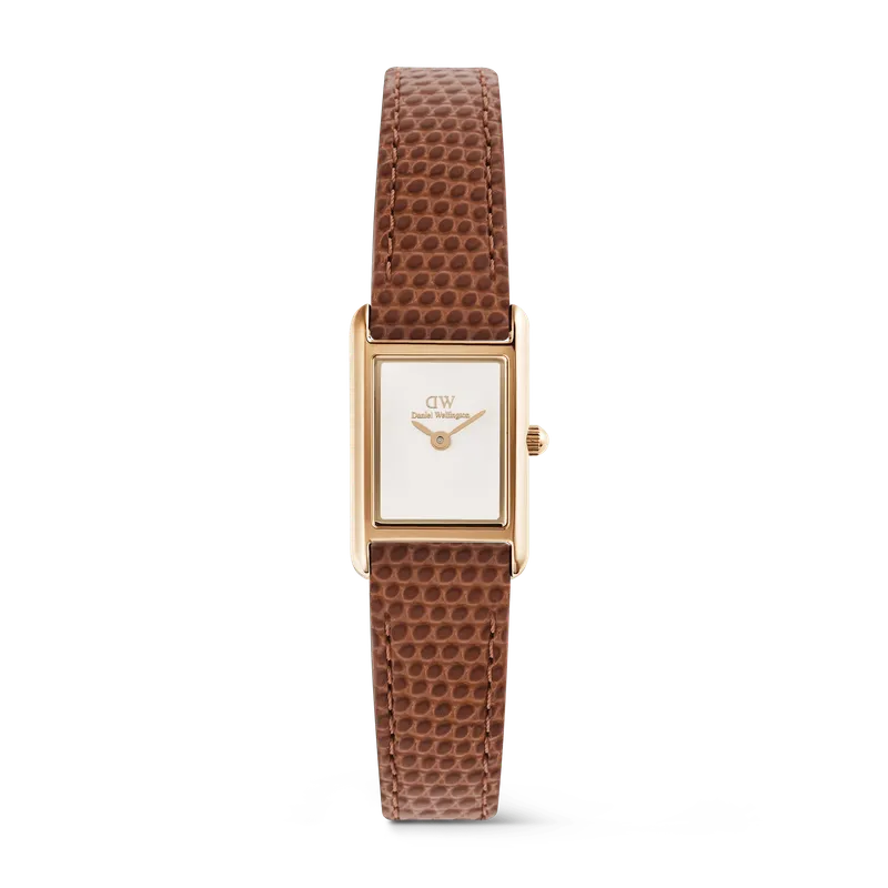 Daniel Wellington Bound Mini Light Brown Lizard Rose Gold Watch