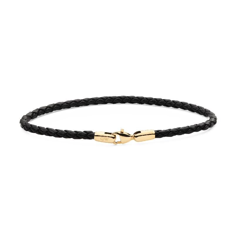Daniel Wellington Braided Leather Bracelet Sheffield Gold