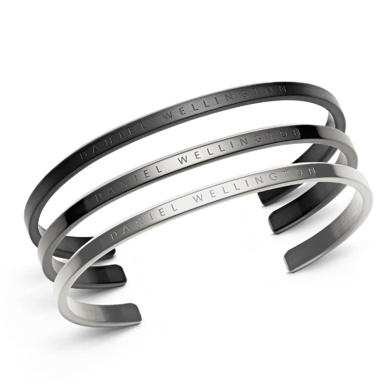 Daniel Wellington Bundle : Classic Bracelet Black + Graphite + Silver