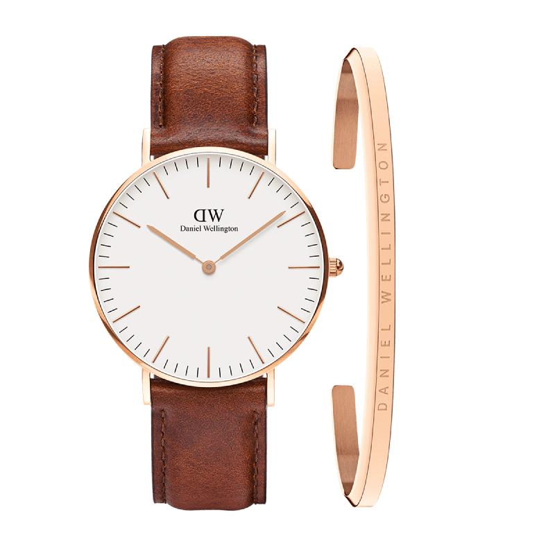 Daniel Wellington Bundle : Classic St Mawes + Bracelet Rose Gold