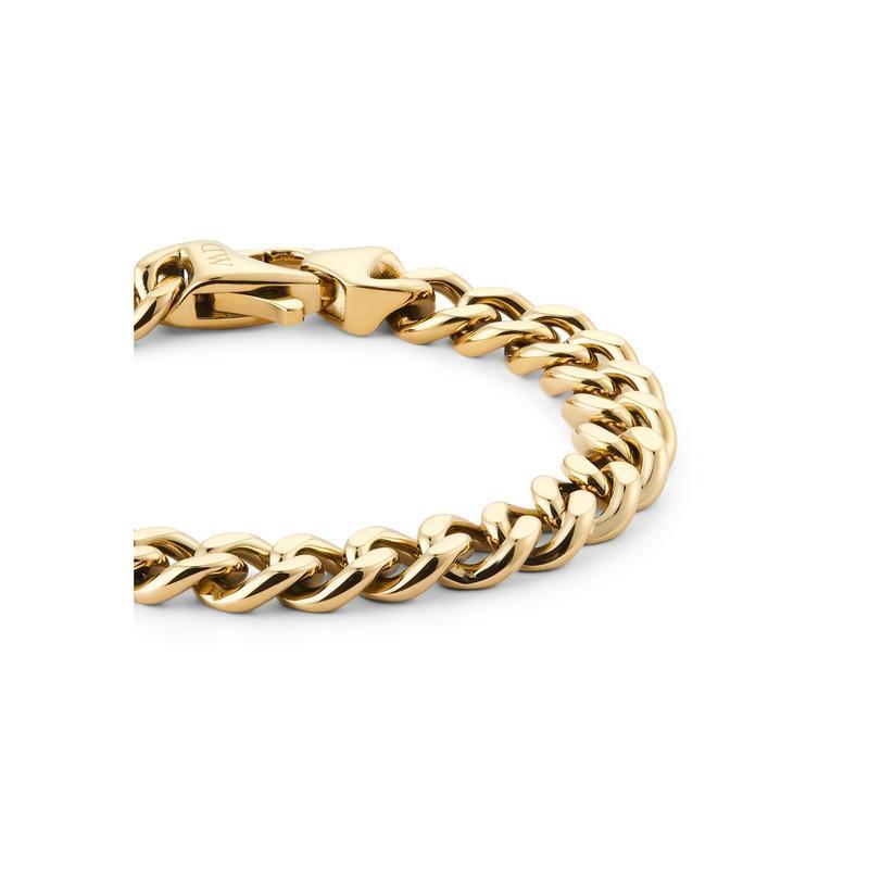 Daniel Wellington Bundle : Iconic Chronograph Panda + Ellipse Cuban Chain Bracelet Gold Set