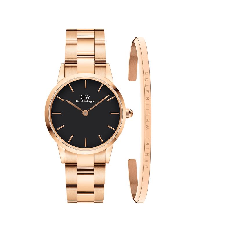 Daniel Wellington Bundle : Iconic Link Black + Classic Bracelet