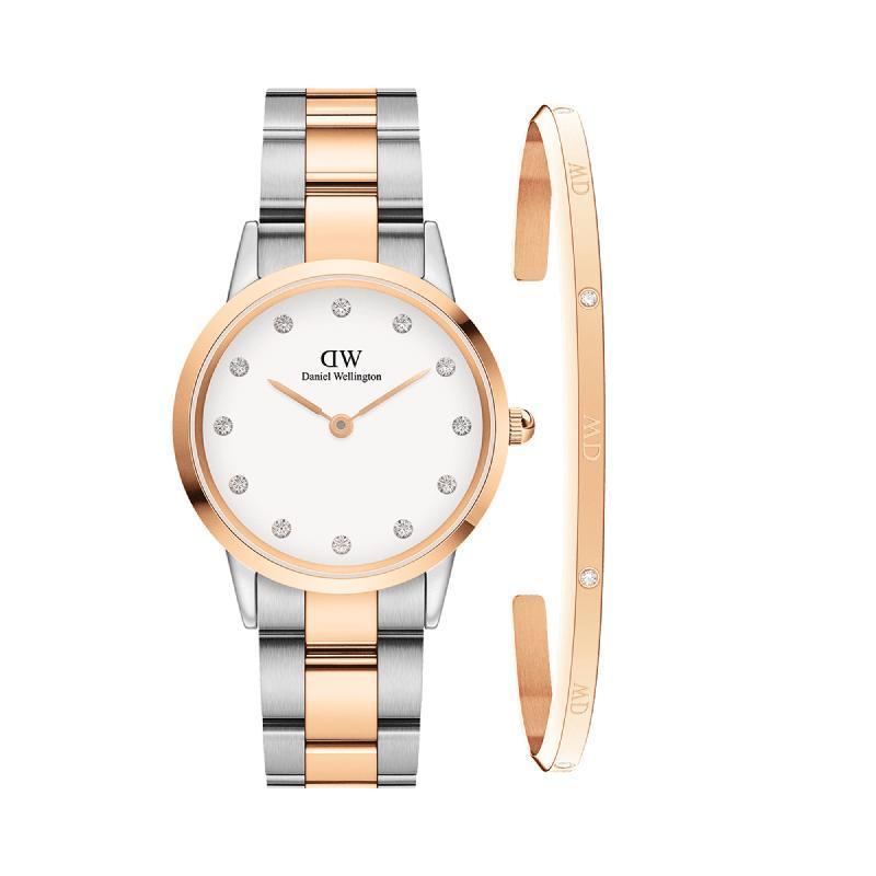 Daniel Wellington Bundle : Iconic Link Lumine + Lumine Bracelet Rose Gold
