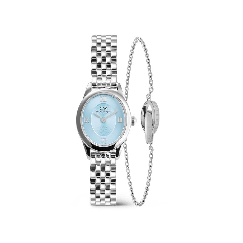 Daniel Wellington Bundle : Ophelia Mini Ice Blue & Elan Unity Bracelet Silver