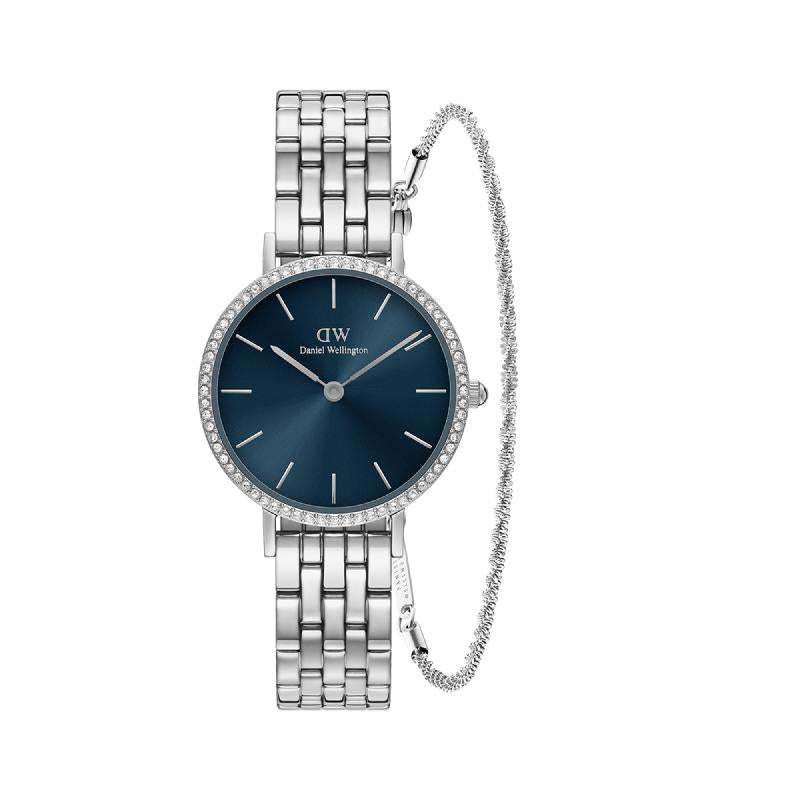 Daniel Wellington Bundle : Petite Lumine Bezel Arctic + Twisted Bracelet S