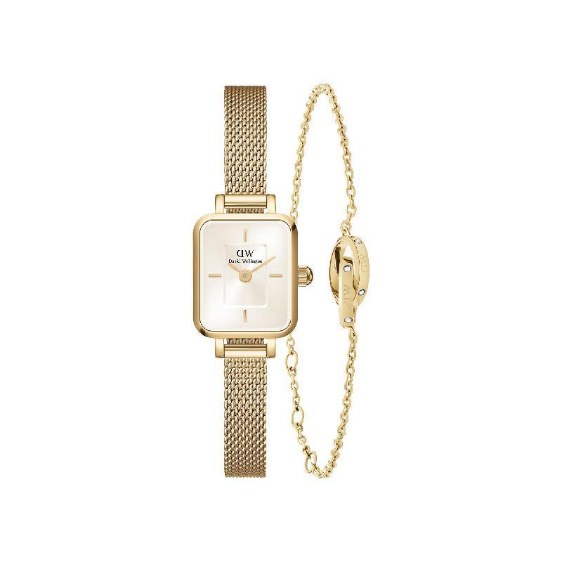Daniel Wellington Bundle : Quadro Mini Champagne + Lumine Unity Bracelet Gold