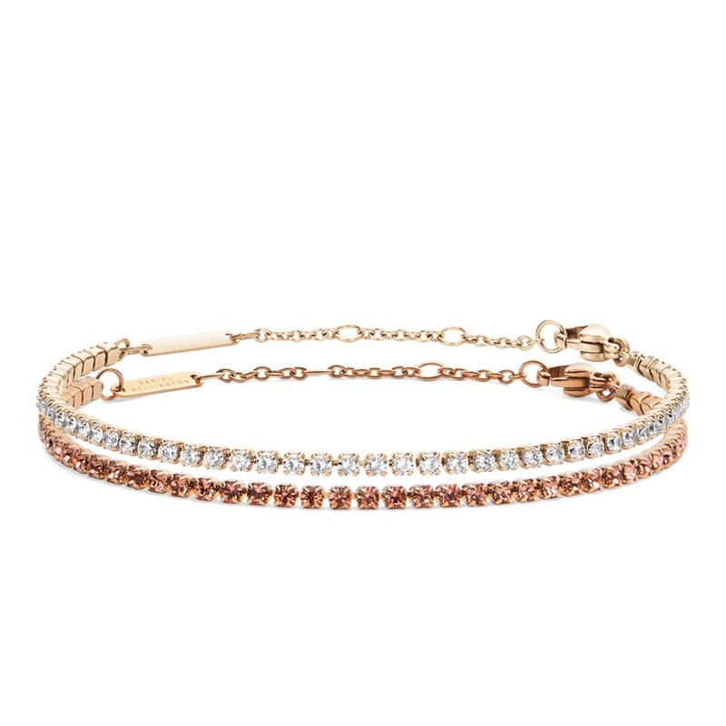 Daniel Wellington Bundle : Tennis Bracelet Apricot Rose Gold Set