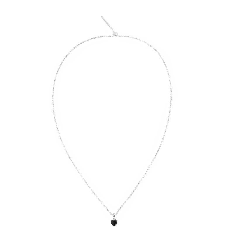 Daniel Wellington Charm Heart Crystal Black Silver
