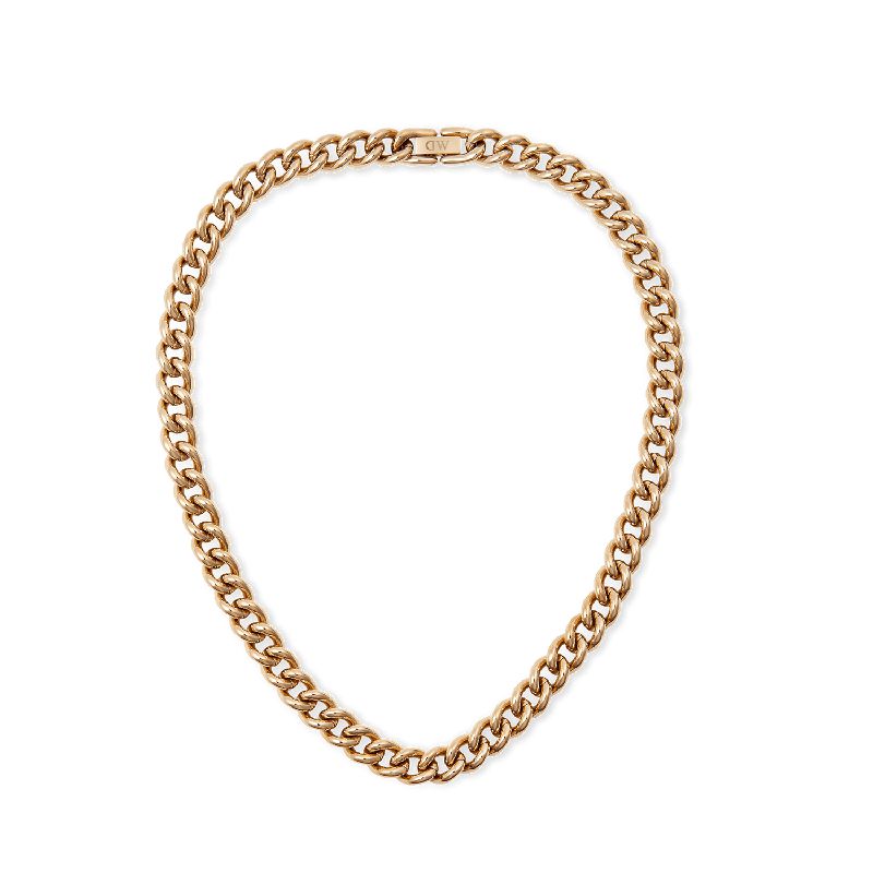 Daniel Wellington Chunky Chain Necklace Rose Gold