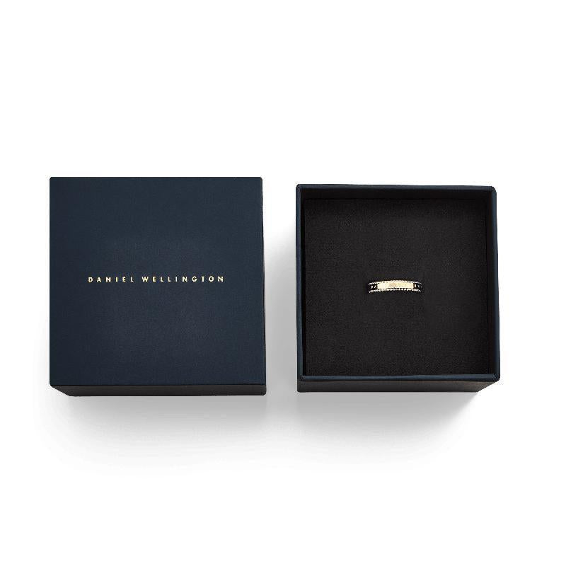 Daniel Wellington Classic Aura Duo Gold Ring with Double Sparkle Crystals
