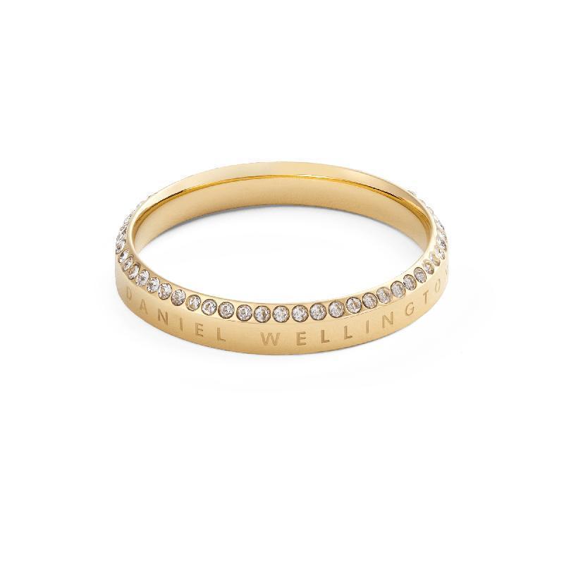 Classic Aura Gold Ring with Sparkling White Crystals
