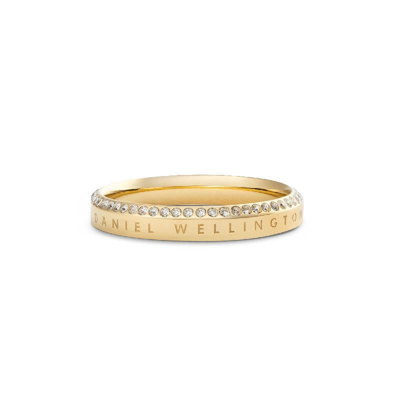 Classic Aura Gold Ring with Sparkling White Crystals