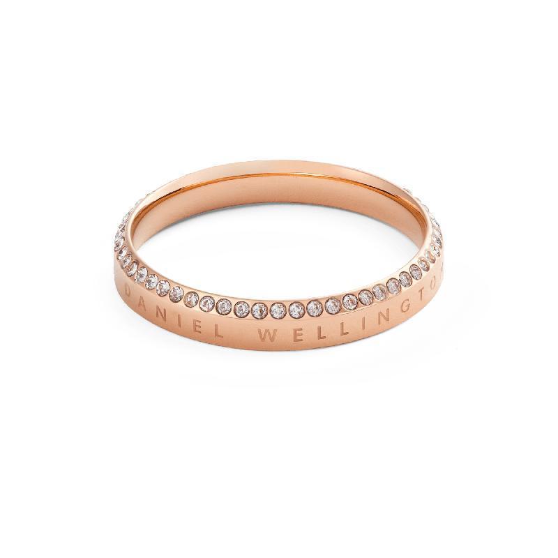 Daniel Wellington Classic Aura Rose Gold Sparkle Ring with White Crystals
