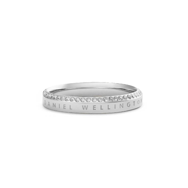 Daniel Wellington Classic Aura Silver Ring with Sparkling White Crystals