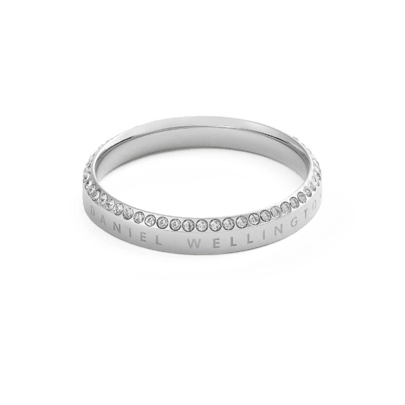 Daniel Wellington Classic Aura Silver Ring with Sparkling White Crystals