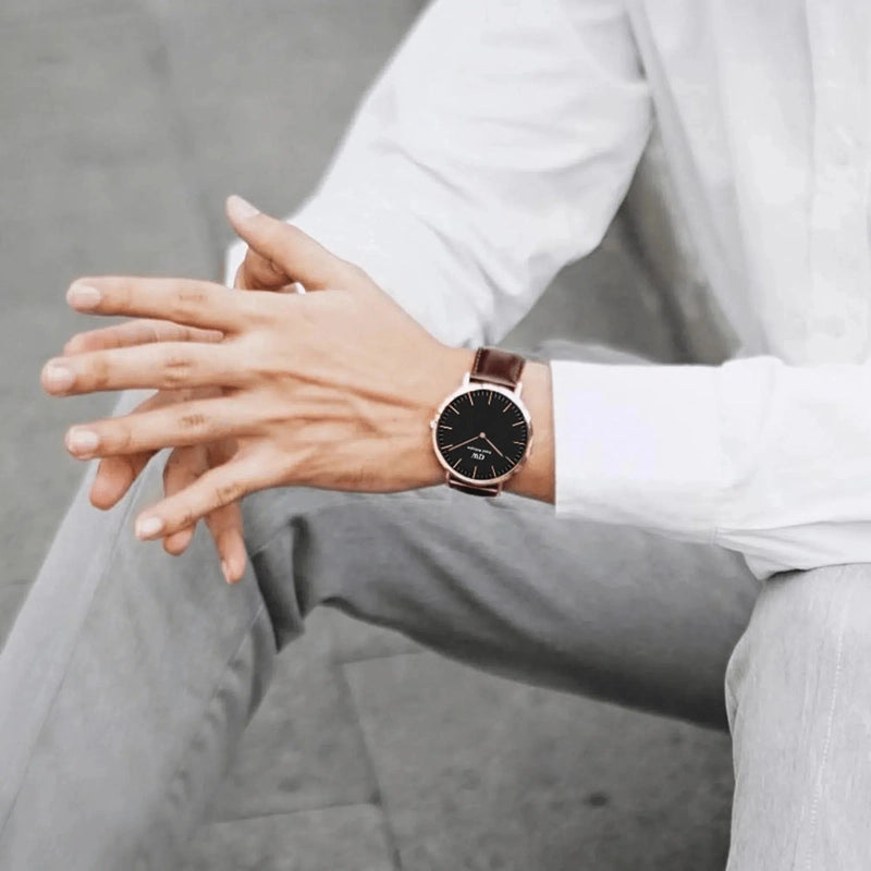 Daniel Wellington Classic Bristol Rose Gold Black 40mm Watch