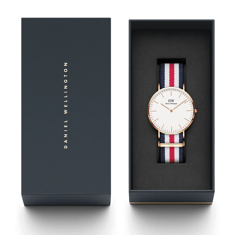 Daniel Wellington Classic Canterbury Rose Gold Eggshell White 40mm Watch