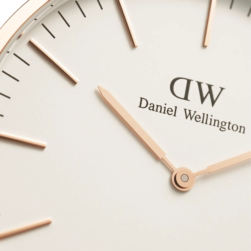 Daniel Wellington Classic Canterbury Rose Gold Eggshell White 40mm Watch