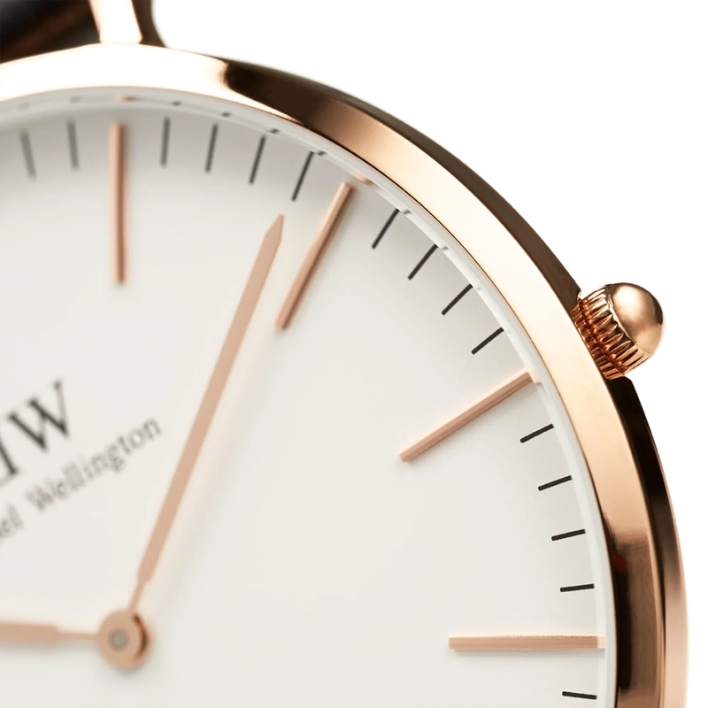 Daniel Wellington Classic Canterbury Rose Gold Eggshell White 40mm Watch