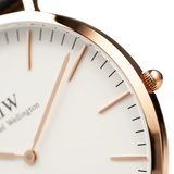 Daniel Wellington Classic Canterbury Rose Gold Eggshell White 40mm Watch