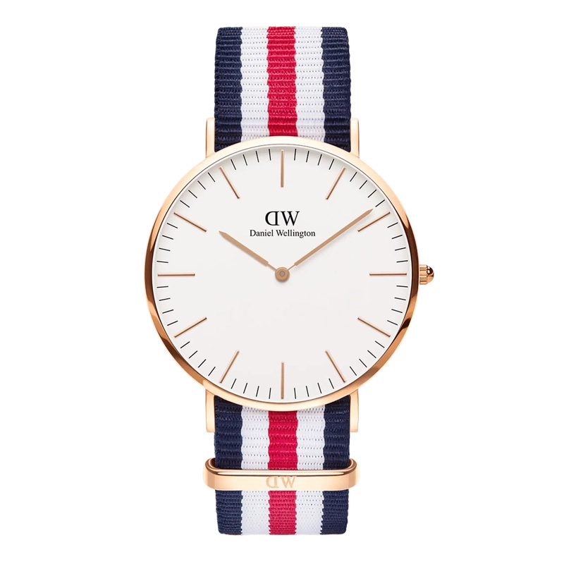 Daniel Wellington Classic Canterbury Rose Gold Eggshell White 40mm Watch