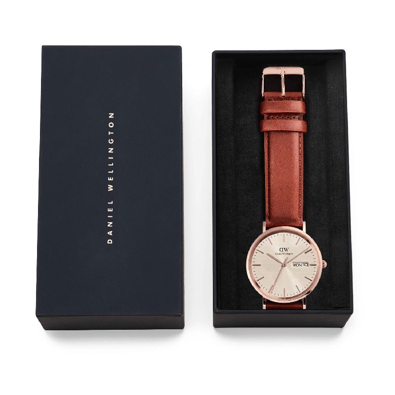 Daniel Wellington Classic Day Display St Mawes Rose Gold Champagne