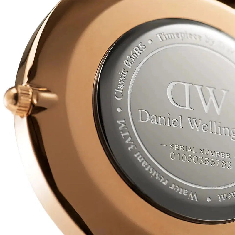 Daniel Wellington Classic Dover Rose Gold Black 36mm Watch – Bella