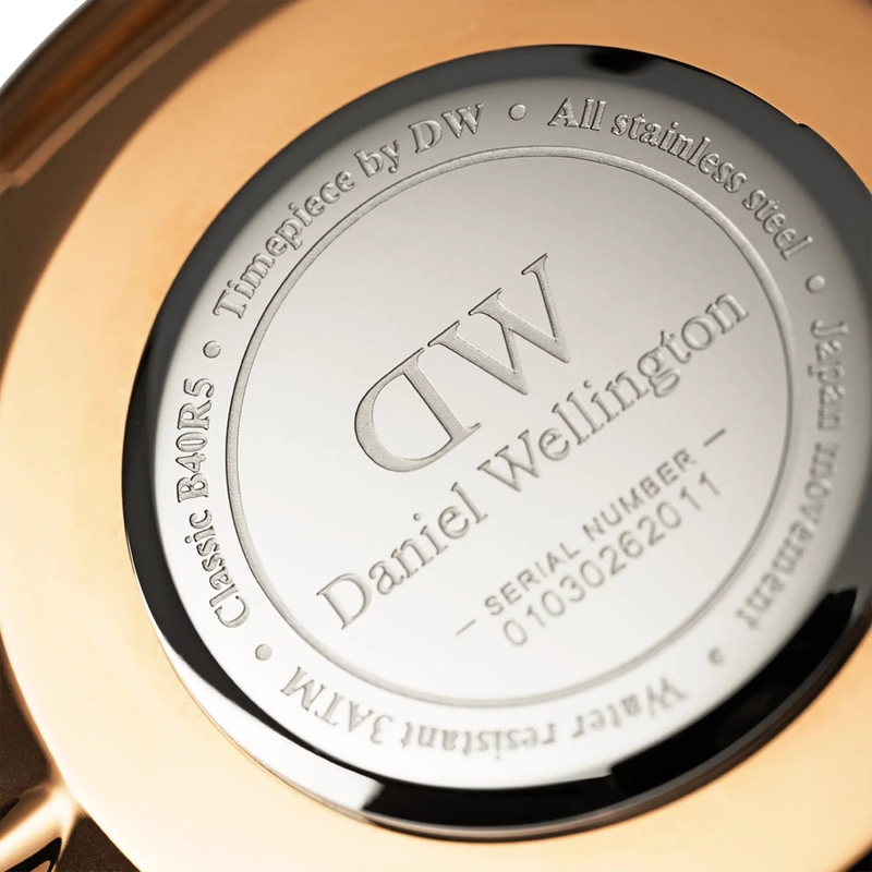 Daniel Wellington Classic Durham Rose Gold Black 40mm Watch